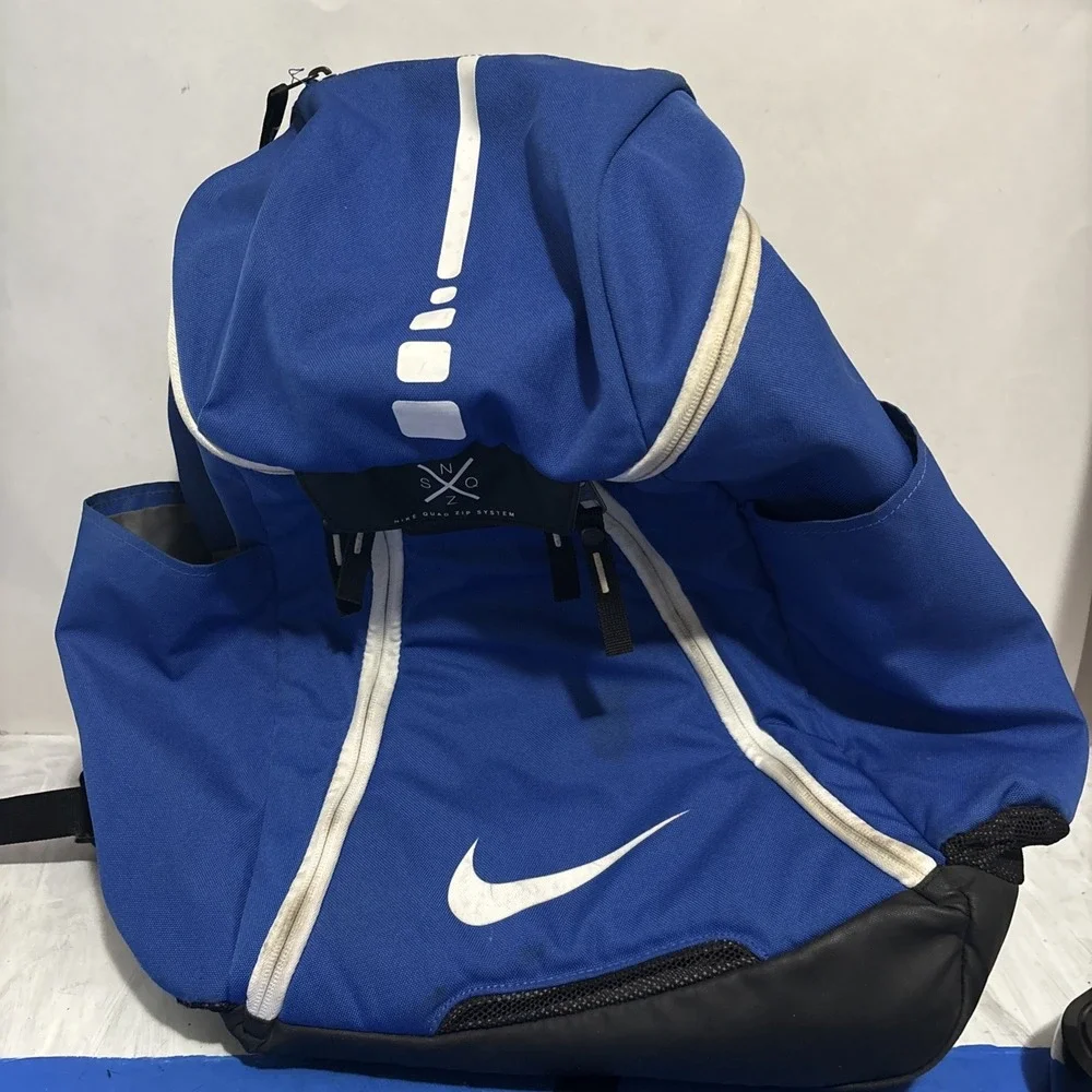 Nike Backpack Hoops Elite Max Air Team Quad Zip Basketball Royal Blue Stains 22